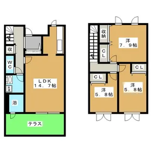 神奈川県横浜市港北区新吉田東5【一戸建】の間取り