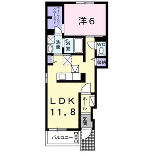 ナテユール ラ・メゾンA【1階】の間取り