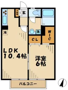 リバーサイドエルB【2階】の間取り