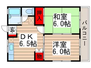 第2サンハイツ【2階】の間取り