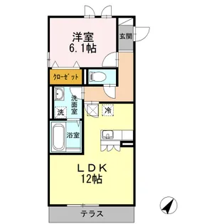 神奈川県藤沢市円行1【アパート】の間取り