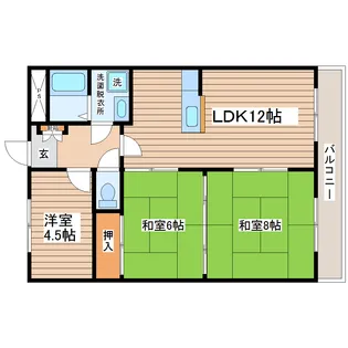 松屋南八木山【2階】の間取り