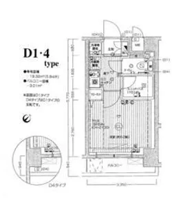 メインステージ鵜の木駅前【5階】の間取り
