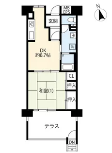 URサンヴァリエ桜堤【1階】の間取り