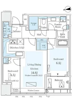 パークコート ザ・三番町ハウス【11階】の間取り
