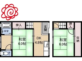 大阪府大阪市鶴見区浜3【一戸建】の間取り