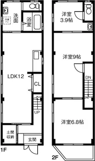 愛知県名古屋市西区則武新町1【一戸建】の間取り
