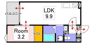 REGALEST庭瀬II【2階】の間取り