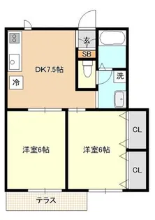 ノーブルパレス【1階】の間取り