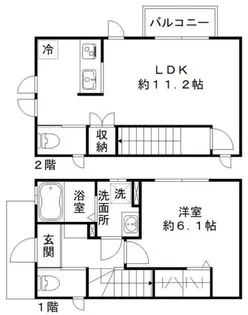 埼玉県蕨市南町3【一戸建】の間取り