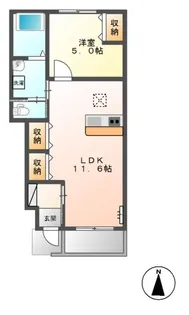 リベルター【1階】の間取り