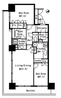 パークタワー芝浦ベイワード アーバンウイング【4階】の間取り