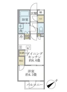 東京都新宿区早稲田鶴巻町【マンション】の間取り