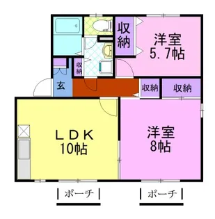 メゾンハーモニー B【1階】の間取り