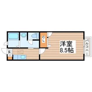 シャーメゾン木町【1階】の間取り