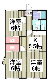 グランハイム稲葉B【1階】の間取り