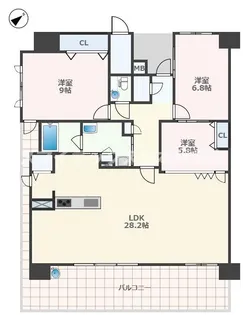 熊本県熊本市中央区中央街【マンション】の間取り