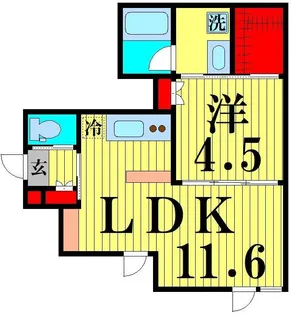 アリュイッテ青井【1階】の間取り