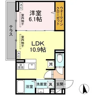 長野県長野市中御所2【アパート】の間取り