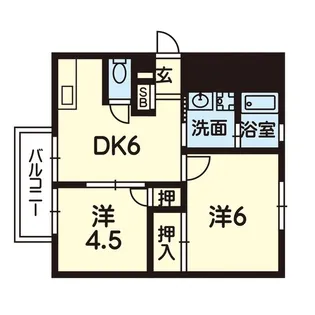 SG 下南部【2階】の間取り