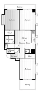 碑文谷MEビル(ヒモンヤエムイービル)【3階】の間取り