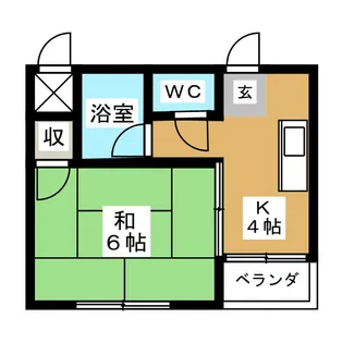 サンアイハイツ【1階】の間取り