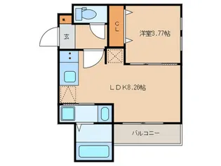 Cherim吉塚east【2階】の間取り