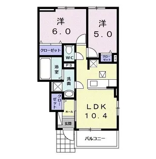 クインス A【1階】の間取り