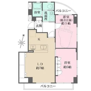 東京都目黒区柿の木坂1【マンション】の間取り
