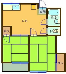 金子アパート【2階】の間取り