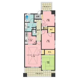 ルミナス立川プライムタワー【9階】の間取り