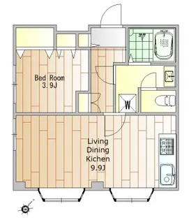 コムデ・ビュー【2階】の間取り