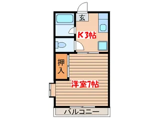 シティハイム東花I号棟【2階】の間取り