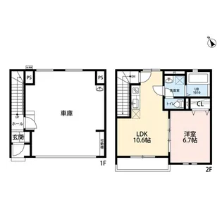 オート・ヴィラII【1階】の間取り