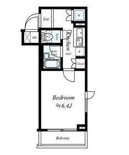 ルーブル池上六番館【1階】の間取り