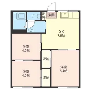 桜ハイツC【1階】の間取り