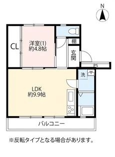 UR江北六丁目【4階】の間取り