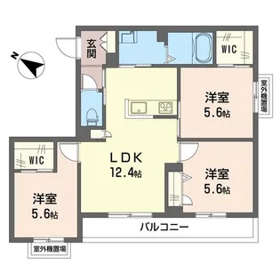 プラムガーデンA【3階】の間取り