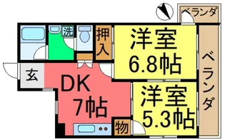 フレグラント宮元【3階】の間取り