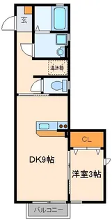 ハピネス長町【1階】の間取り