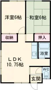 コーポ学【1階】の間取り