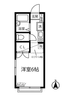 ヴィラ勝田橋【2階】の間取り