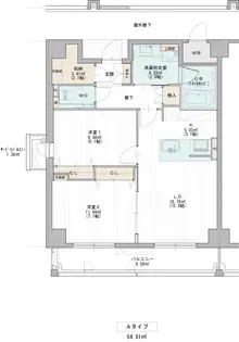 ルネッサ駅南【1階】の間取り