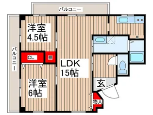 リトルレイク南浦和【5階】の間取り