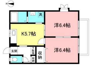 フェアウェイ ヴィスタB【1階】の間取り