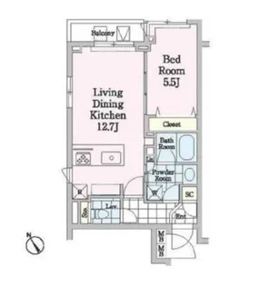 クロノガーデン神楽坂【3階】の間取り