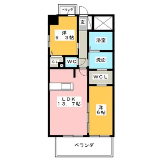 コスタメサ【1階】の間取り