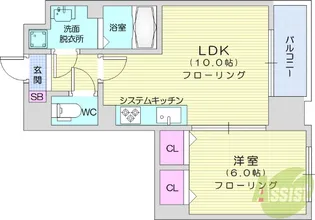 ディオコート長町【4階】の間取り
