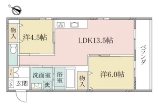 (シニア限定)ヘーベルヴィレッジ南林間~サンボナール~【2階】の間取り