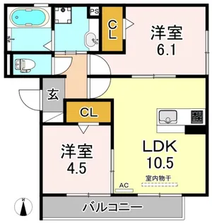 フォレ・ノワール【1階】の間取り